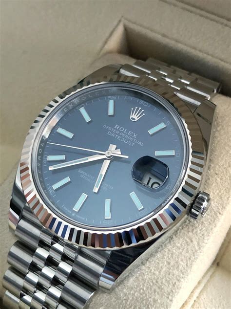 powder blue rolex|Rolex blue face watch.